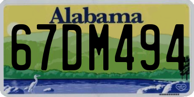 AL license plate 67DM494