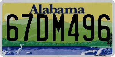 AL license plate 67DM496