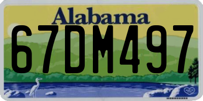 AL license plate 67DM497
