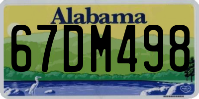 AL license plate 67DM498