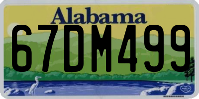 AL license plate 67DM499