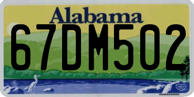 AL license plate 67DM502
