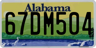 AL license plate 67DM504