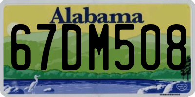 AL license plate 67DM508