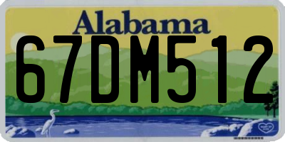 AL license plate 67DM512