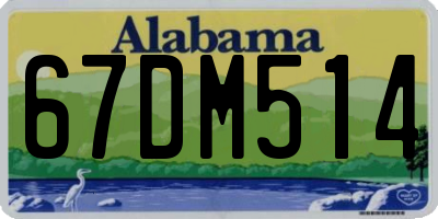 AL license plate 67DM514