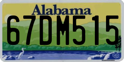AL license plate 67DM515