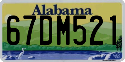 AL license plate 67DM521