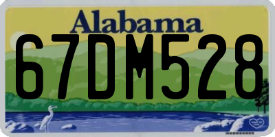 AL license plate 67DM528