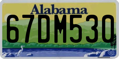 AL license plate 67DM530