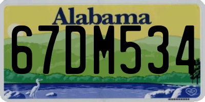 AL license plate 67DM534