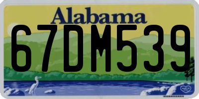 AL license plate 67DM539
