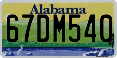 AL license plate 67DM540