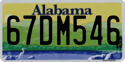 AL license plate 67DM546