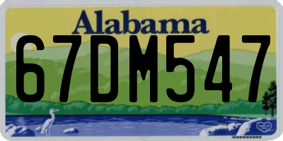 AL license plate 67DM547