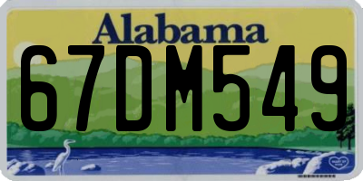 AL license plate 67DM549