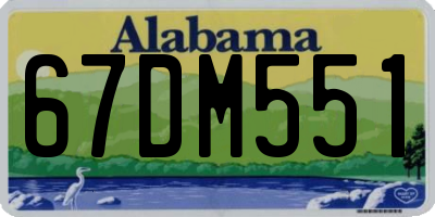 AL license plate 67DM551