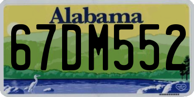 AL license plate 67DM552