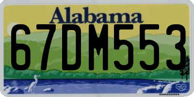 AL license plate 67DM553