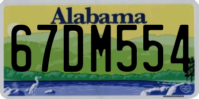 AL license plate 67DM554
