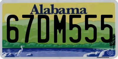 AL license plate 67DM555