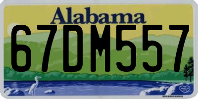 AL license plate 67DM557