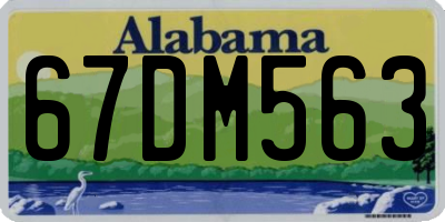 AL license plate 67DM563