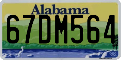 AL license plate 67DM564