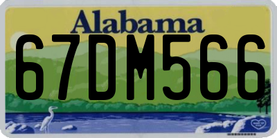 AL license plate 67DM566