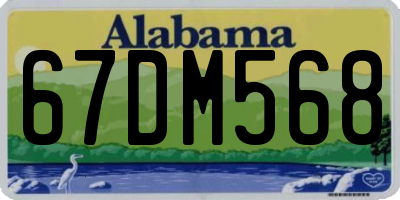 AL license plate 67DM568