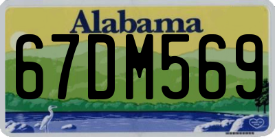 AL license plate 67DM569