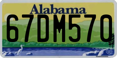 AL license plate 67DM570