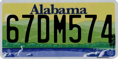 AL license plate 67DM574