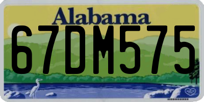 AL license plate 67DM575