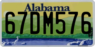 AL license plate 67DM576