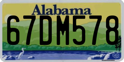 AL license plate 67DM578