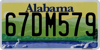 AL license plate 67DM579