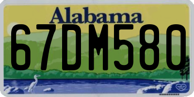 AL license plate 67DM580