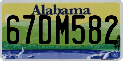 AL license plate 67DM582
