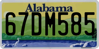 AL license plate 67DM585
