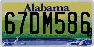 AL license plate 67DM586