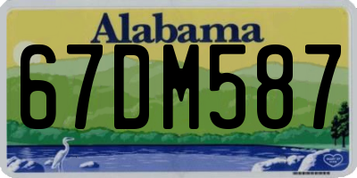 AL license plate 67DM587
