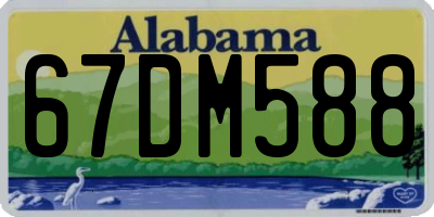AL license plate 67DM588