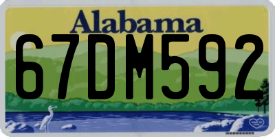 AL license plate 67DM592