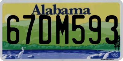 AL license plate 67DM593