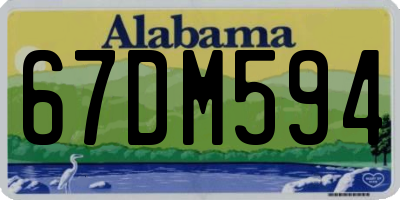 AL license plate 67DM594
