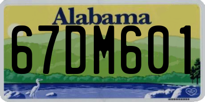 AL license plate 67DM601