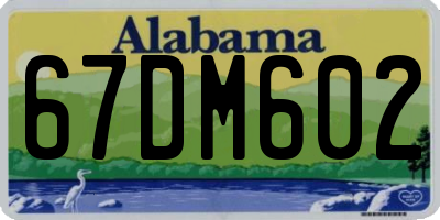 AL license plate 67DM602