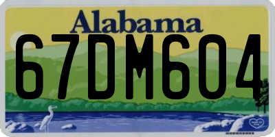 AL license plate 67DM604