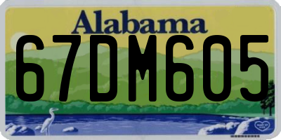AL license plate 67DM605